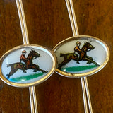 Antique converted cuff link earrings