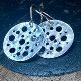Fine silver disc earrings
