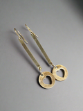 Heart drop sterling silver earrings