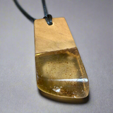 Kauri gum and swamp kauri pendant