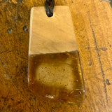 Kauri gum and swamp kauri pendant