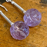 Vintage Peking glass drop earrings