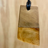 Kauri gum and swamp kauri pendant