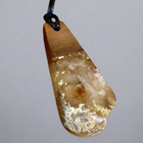 Kauri gum and swamp kauri pendant