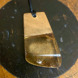 Kauri gum and swamp kauri pendant