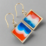 Enamel USA earrings