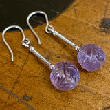 Vintage Peking glass drop earrings