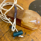 Kauri gum and swamp kauri pendant