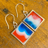 Enamel USA earrings