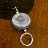 Natural agate choker pendant