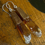 Kauri gum and swamp kauri earrings