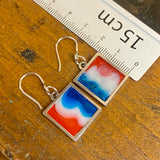 Enamel USA earrings