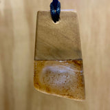 Kauri gum and swamp kauri pendant