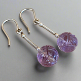 Vintage Peking glass drop earrings