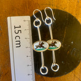 Antique converted cuff link earrings