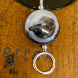 Natural agate choker pendant