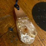 Kauri gum and swamp kauri pendant