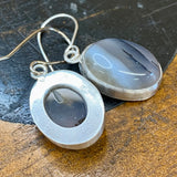 Agate and Silver Earrings