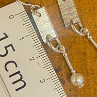 Vintage pearl and sterling silver earrings