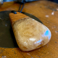 Kauri gum and swamp kauri pendant