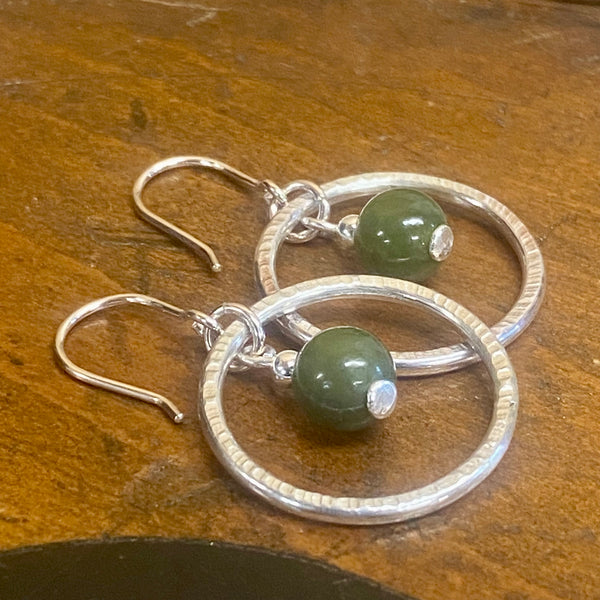 Halo set vintage pounamu earrings