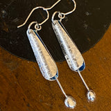 Fine silver flower form earrings