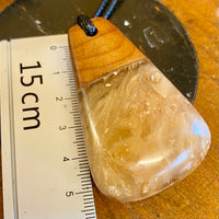 Kauri gum and swamp kauri pendant
