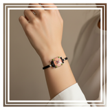 Vintage enamel panel bracelet