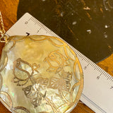 Vintage collection MOP and gold pendant necklace