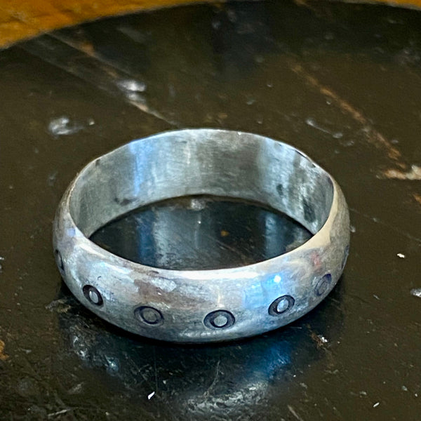 Sterling silver ring (half round)