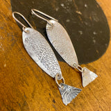 Sterling silver fish earrings