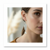 Sterling silver fish earrings