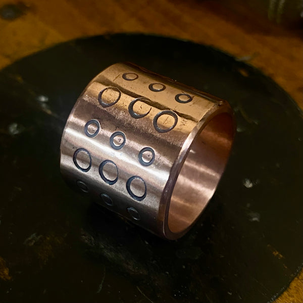 Copper statement ring
