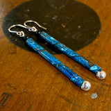 Copper, silver and pounamu earrings