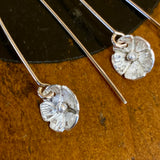 Fine silver flower earrings