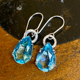 Vintage Blue Crystal Earrings