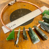 Statement copper and pounamu choker necklace
