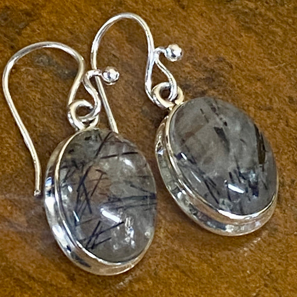 Rutile quartz earrings