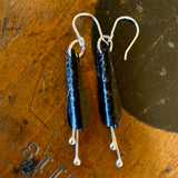 Copper and sterling silver earrings