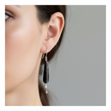 Copper and sterling silver earrings