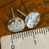 Fins silver stud earrings