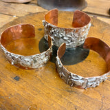 Copper and sterling silver wrist bangle/bracelet set