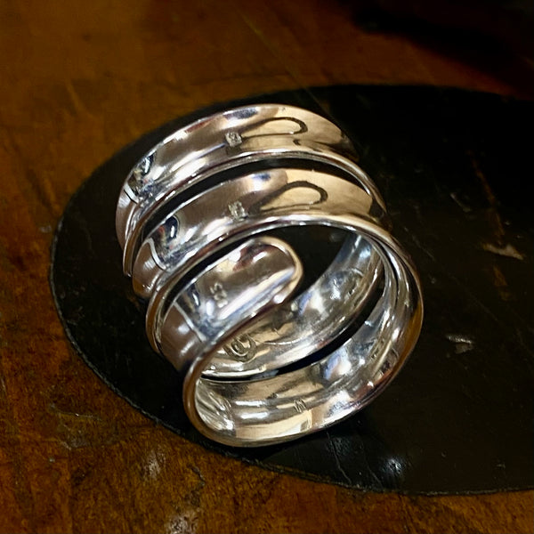 Sterling silver triple wrap ring