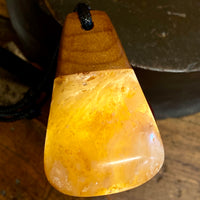 Kauri gum and swamp kauri pendant