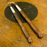 Vintage bobbin with sterling silver earrings