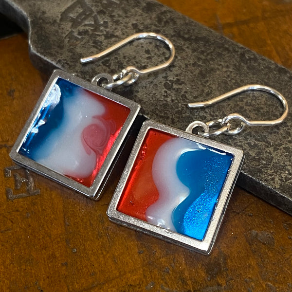 Enamel USA earrings