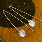 Fine silver flower earrings