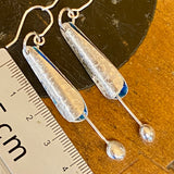 Fine silver flower form earrings