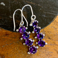 Vintage amethyst earrings