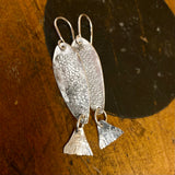 Sterling silver fish earrings